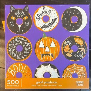 Good Puzzle Co. Spooky Treats Puzzle - 500 Pieces Donut Jigsaw 500pc